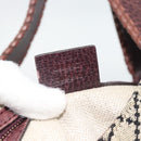 GUCCI Diamante New Jackie Hand Bag Canvas 2way Beige Gold 246907 Auth 189879V-11