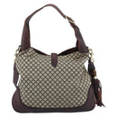 GUCCI Diamante New Jackie Hand Bag Canvas 2way Beige Gold 246907 Auth 189879V-2