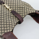 GUCCI Diamante New Jackie Hand Bag Canvas 2way Beige Gold 246907 Auth 189879V-6