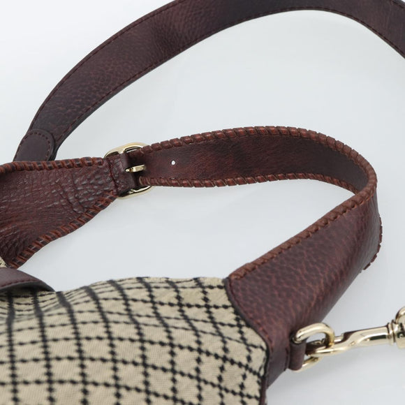 GUCCI Diamante New Jackie Hand Bag Canvas 2way Beige Gold 246907 Auth 189879V