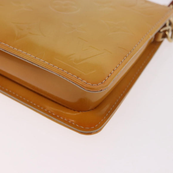 LOUIS VUITTON Monogram Vernis Lexington Pouch Beige M91010 LV Auth 189880A