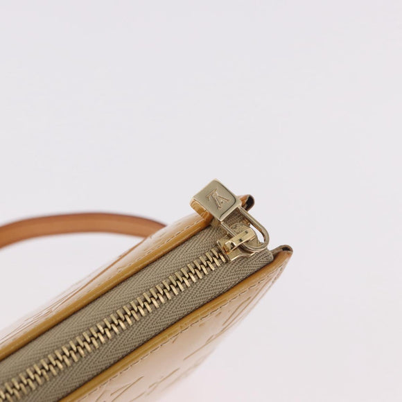 LOUIS VUITTON Monogram Vernis Lexington Pouch Beige M91010 LV Auth 189880A