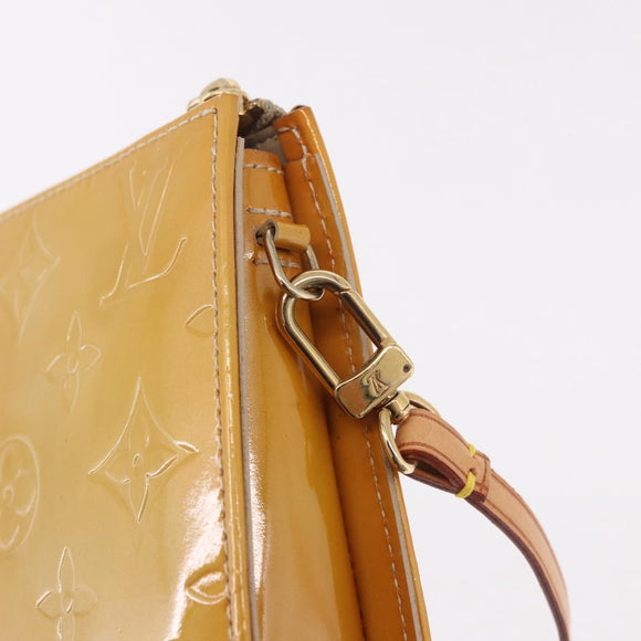 LOUIS VUITTON Monogram Vernis Lexington Pouch Beige M91010 LV Auth 189880A