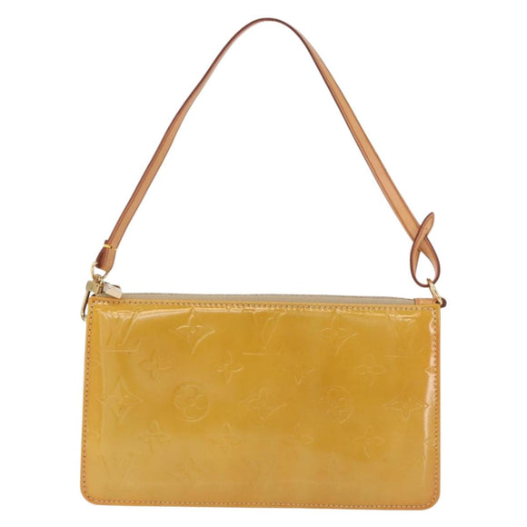 LOUIS VUITTON Monogram Vernis Lexington Pouch Beige M91010 LV Auth 189880A