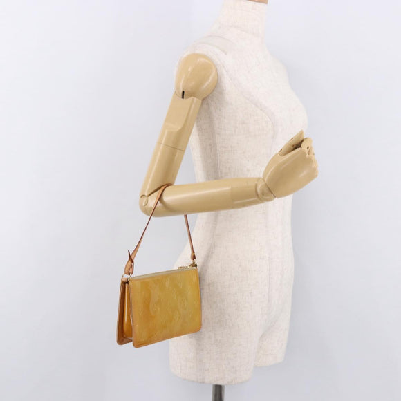 LOUIS VUITTON Monogram Vernis Lexington Pouch Beige M91010 LV Auth 189880A