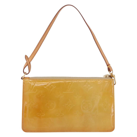 LOUIS VUITTON Monogram Vernis Lexington Pouch Beige M91010 LV Auth 189880A