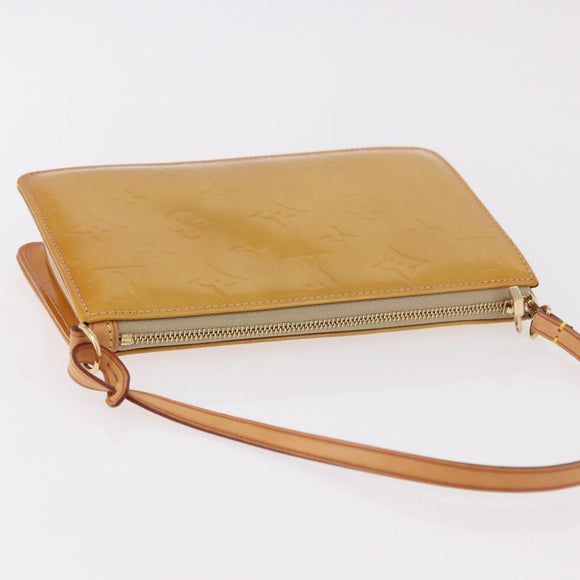 LOUIS VUITTON Monogram Vernis Lexington Pouch Beige M91010 LV Auth 189880A