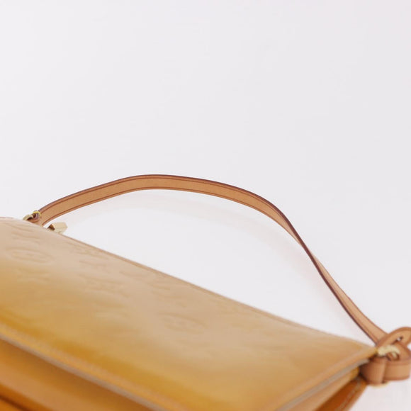LOUIS VUITTON Monogram Vernis Lexington Pouch Beige M91010 LV Auth 189880A