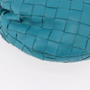 BOTTEGA VENETA INTRECCIATO Mini Jody Hand Bag Leather Blue Gold Auth 189886SM-14