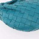 BOTTEGA VENETA INTRECCIATO Mini Jody Hand Bag Leather Blue Gold Auth 189886SM-16