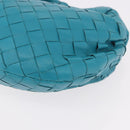 BOTTEGA VENETA INTRECCIATO Mini Jody Hand Bag Leather Blue Gold Auth 189886SM-17