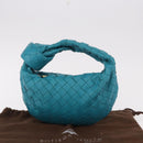 BOTTEGA VENETA INTRECCIATO Mini Jody Hand Bag Leather Blue Gold Auth 189886SM-12