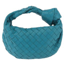 BOTTEGA VENETA INTRECCIATO Mini Jody Hand Bag Leather Blue Gold Auth 189886SM-2