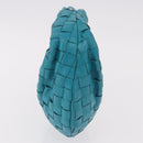 BOTTEGA VENETA INTRECCIATO Mini Jody Hand Bag Leather Blue Gold Auth 189886SM-3