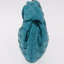 BOTTEGA VENETA INTRECCIATO Mini Jody Hand Bag Leather Blue Gold Auth 189886SM-4