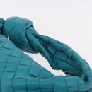 BOTTEGA VENETA INTRECCIATO Mini Jody Hand Bag Leather Blue Gold Auth 189886SM-8