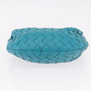 BOTTEGA VENETA INTRECCIATO Mini Jody Hand Bag Leather Blue Gold Auth 189886SM-5