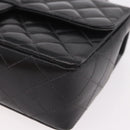 CHANEL Matelasse Hand Bag Patent leather Black Gold CC Auth 189887-15