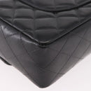 CHANEL Matelasse Hand Bag Patent leather Black Gold CC Auth 189887-16