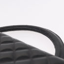 CHANEL Matelasse Hand Bag Patent leather Black Gold CC Auth 189887-14