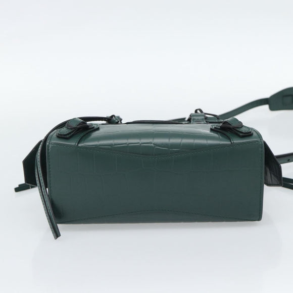 BALENCIAGA Neo Classic City Hand Bag Leather 2way Green 638524 Auth 189890SM