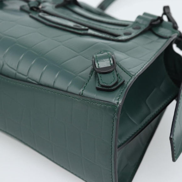 BALENCIAGA Neo Classic City Hand Bag Leather 2way Green 638524 Auth 189890SM