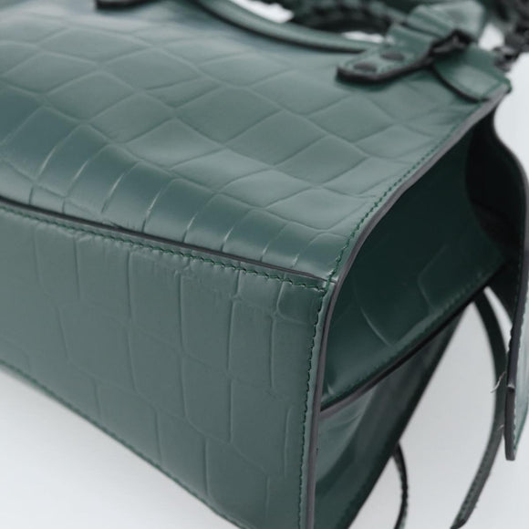 BALENCIAGA Neo Classic City Hand Bag Leather 2way Green 638524 Auth 189890SM