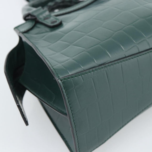 BALENCIAGA Neo Classic City Hand Bag Leather 2way Green 638524 Auth 189890SM