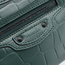 BALENCIAGA Neo Classic City Hand Bag Leather 2way Green 638524 Auth 189890SM-20