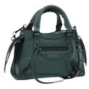 BALENCIAGA Neo Classic City Hand Bag Leather 2way Green 638524 Auth 189890SM-1