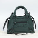 BALENCIAGA Neo Classic City Hand Bag Leather 2way Green 638524 Auth 189890SM-12