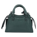 BALENCIAGA Neo Classic City Hand Bag Leather 2way Green 638524 Auth 189890SM-2