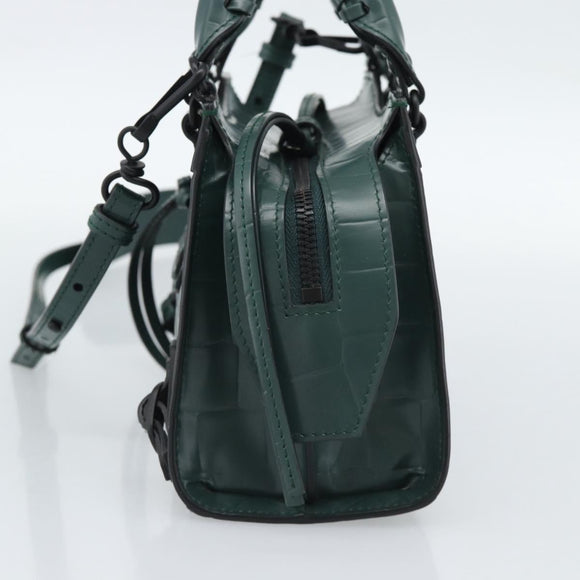 BALENCIAGA Neo Classic City Hand Bag Leather 2way Green 638524 Auth 189890SM