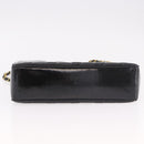 CHANEL Matelasse Chain Tote Bag Patent leather Black Gold CC Auth 189891A-6