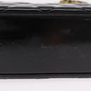 CHANEL Matelasse Chain Tote Bag Patent leather Black Gold CC Auth 189891A-7
