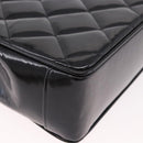 CHANEL Matelasse Chain Tote Bag Patent leather Black Gold CC Auth 189891A-19