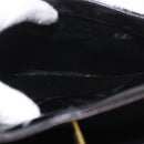 CHANEL Matelasse Chain Tote Bag Patent leather Black Gold CC Auth 189891A-27