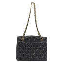 CHANEL Matelasse Chain Tote Bag Patent leather Black Gold CC Auth 189891A-2