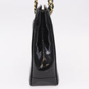CHANEL Matelasse Chain Tote Bag Patent leather Black Gold CC Auth 189891A-4