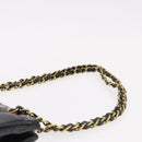 CHANEL Matelasse Chain Tote Bag Patent leather Black Gold CC Auth 189891A-15