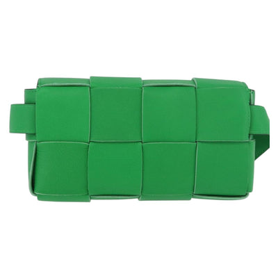 BOTTEGA VENETA MAXI INTRECCIATO Cassette Waist bag Leather Green Auth 189892M - 0