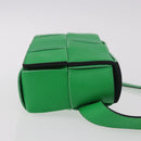 BOTTEGA VENETA MAXI INTRECCIATO Cassette Waist bag Leather Green Auth 189892M-3