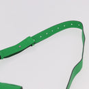 BOTTEGA VENETA MAXI INTRECCIATO Cassette Waist bag Leather Green Auth 189892M-14