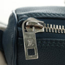 LOUIS VUITTON Aerogram Keepall XS Bag Leather Blue M81003 LV Auth 189893M-21