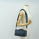 LOUIS VUITTON Aerogram Keepall XS Bag Leather Blue M81003 LV Auth 189893M-24