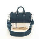 LOUIS VUITTON Aerogram Keepall XS Bag Leather Blue M81003 LV Auth 189893M-12