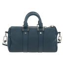 LOUIS VUITTON Aerogram Keepall XS Bag Leather Blue M81003 LV Auth 189893M-2