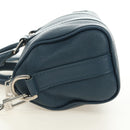 LOUIS VUITTON Aerogram Keepall XS Bag Leather Blue M81003 LV Auth 189893M-3