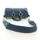LOUIS VUITTON Aerogram Keepall XS Bag Leather Blue M81003 LV Auth 189893M-8
