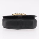CHANEL Chain Shoulder Bag Lamb Skin Black Gold CC Auth 189894-5